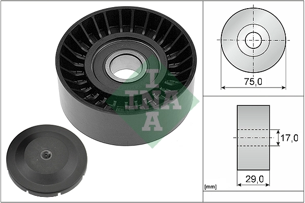 Deflection/Guide Pulley, V-ribbed belt